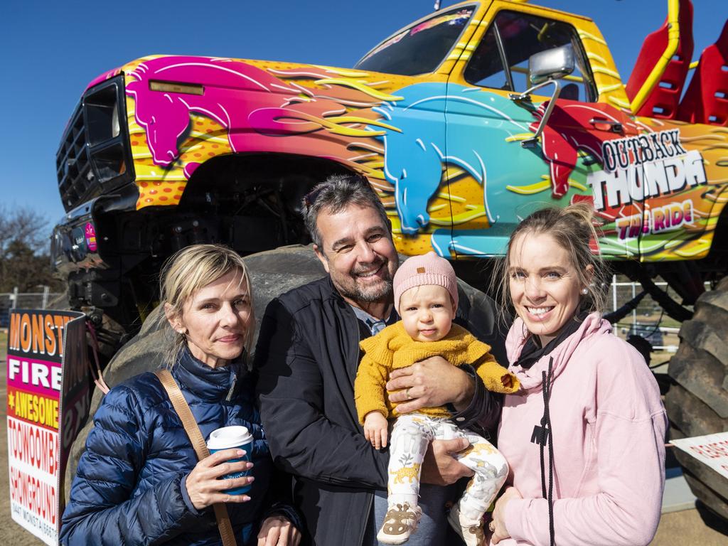 Checking out Outback Thunda are (from left) Alida Picoto, Victor Picoto, McKenzie Picoto and Natalie Picoto at the Queensland Outdoor Adventure Expo at the Toowoomba Showgrounds, Saturday, July 30, 2022. Picture: Kevin Farmer