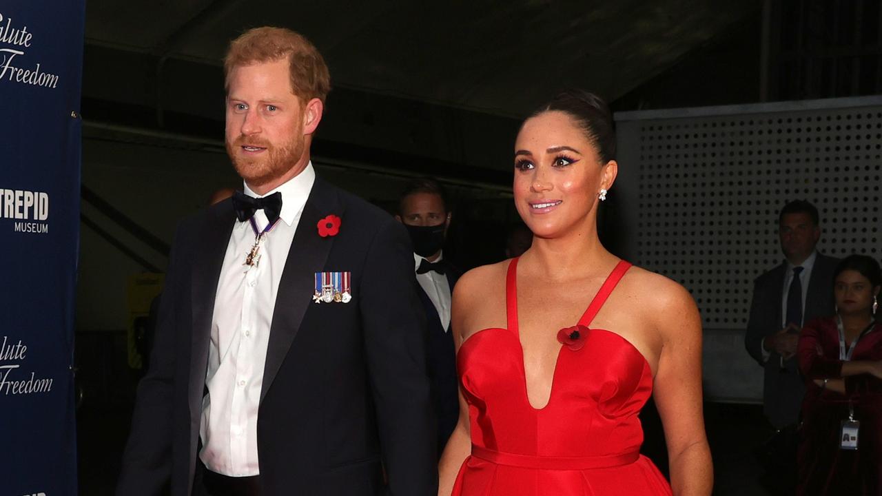 Prince Harry and Meghan Markle at the 2021 Salute To Freedom Gala on November 10 in New York City. Picture: Dia Dipasupil/Getty Images/AFP