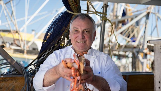 The Golden Ox’s Nick Tzimas with some seafood straight from the trawler. Photo: Dominika Lis.