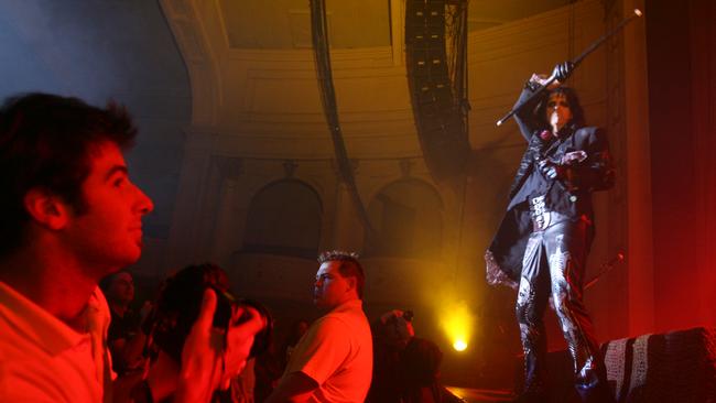 Alice Cooper performing at Thebarton Theatre.