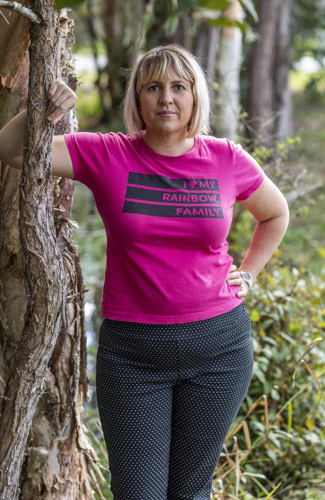 Holly Zwalf is co-ordinator of Rainbow Families Queensland. Picture: Mark Cranitch.