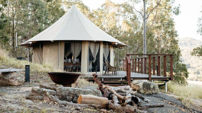 Boydell’s eco-African Safari Tent, NSW
This takes Out of Africa dreaming to a new level and glamping at its most authentic in the Hunter Valley. In a safari tent imported from Africa, it has a king size canopy bed with the finest linen, a freestanding copper bath, an outdoor hot shower, an open firepit for cosy romance. Yes, it’s a winery and guests have full access to the 200-acre property but it’s also the ultimate in off-grid luxury that is a world away from the every day. www.boydells.com.au