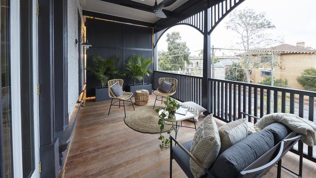 According to the judges, Andy and Deb’s lower verandah wasn’t a true representation of their beachy, Scandi vibe seen throughout the rest of their house. Picture: The Block