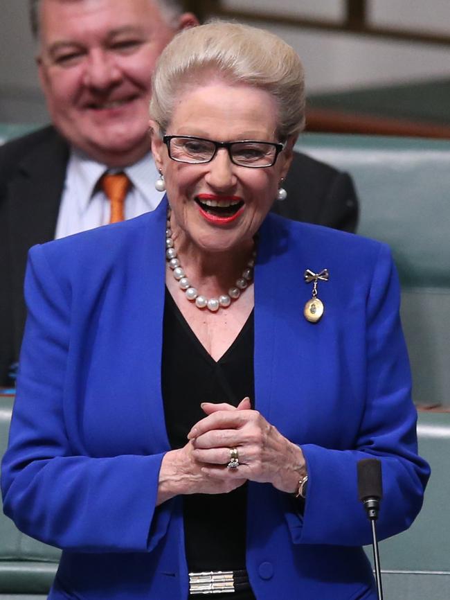 “One does make mistakes in this place and in life”: Bronwyn Bishop delivering her valedictory speech. <i>Picture: Kym Smith</i>