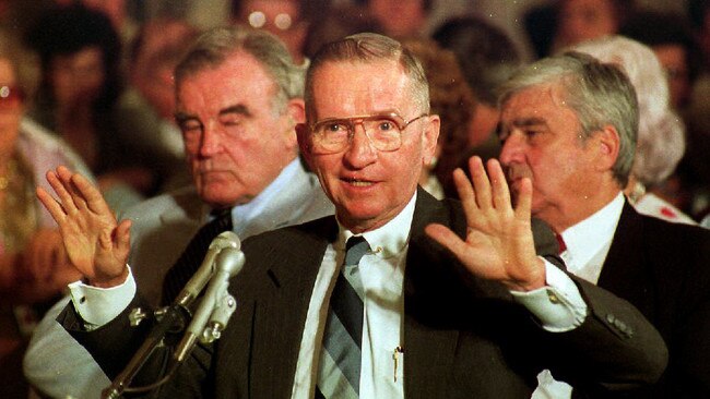 Ross Perot claimed 18.9 per cent of the vote in 1992, the most since Theodore Roosevelt came second in 1912 after leaving the Republican Party. Picture: AFP