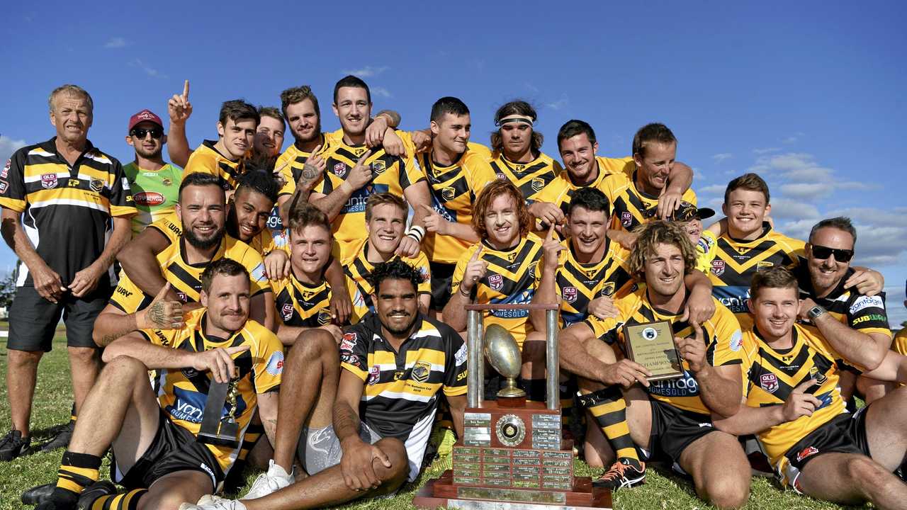 HARD TO BEAT: Sunshine Coast Falcons men's winners of the 47th Battalion 2018 rugby league carnival. Picture: Kevin Farmer