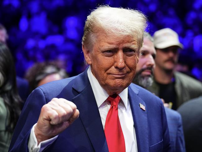 NEW YORK, NEW YORK - NOVEMBER 16: President-elect Donald Trump looks on during the UFC 309 event at Madison Square Garden on November 16, 2024 in New York City. (Photo by Chris Unger/Zuffa LLC)