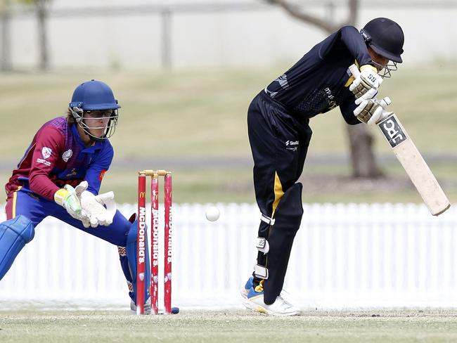 Northern District’s wicketkeeper Josh McDowell and Blacktown's Ansh Lad. Picture: John Appleyard