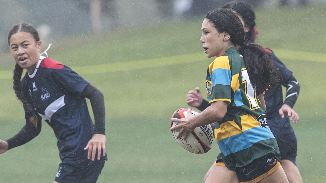 Madison Pomerenke at the Queensland Country Rugby Union Championships. Picture: Nev Madsen.