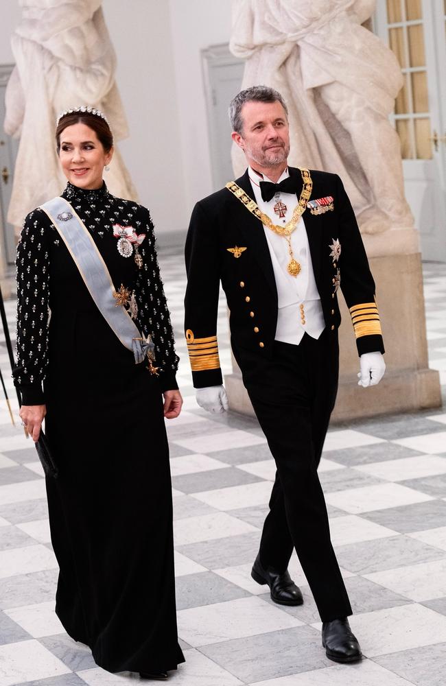 The King and Queen Mary of Denmark hosted a gala dinner at Christiansborg Castle in honour of the President of Egypt, HE Abdel Fattah Al Sisi. Picture: Instagram/Kongehuset