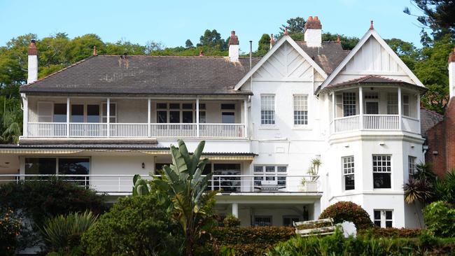 Elaine is a seven-bedroom Victorian mansion located on the waterfront in the suburb of Point Piper. Picture: AFP