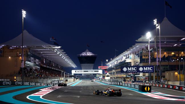 Oscar Piastri of Australia on the Yas Marina Circuit. Photo by Clive Rose/Getty Images.