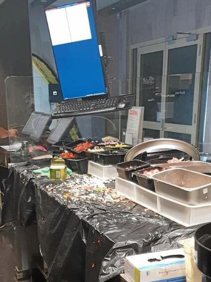 The Domino’s serving buffet.