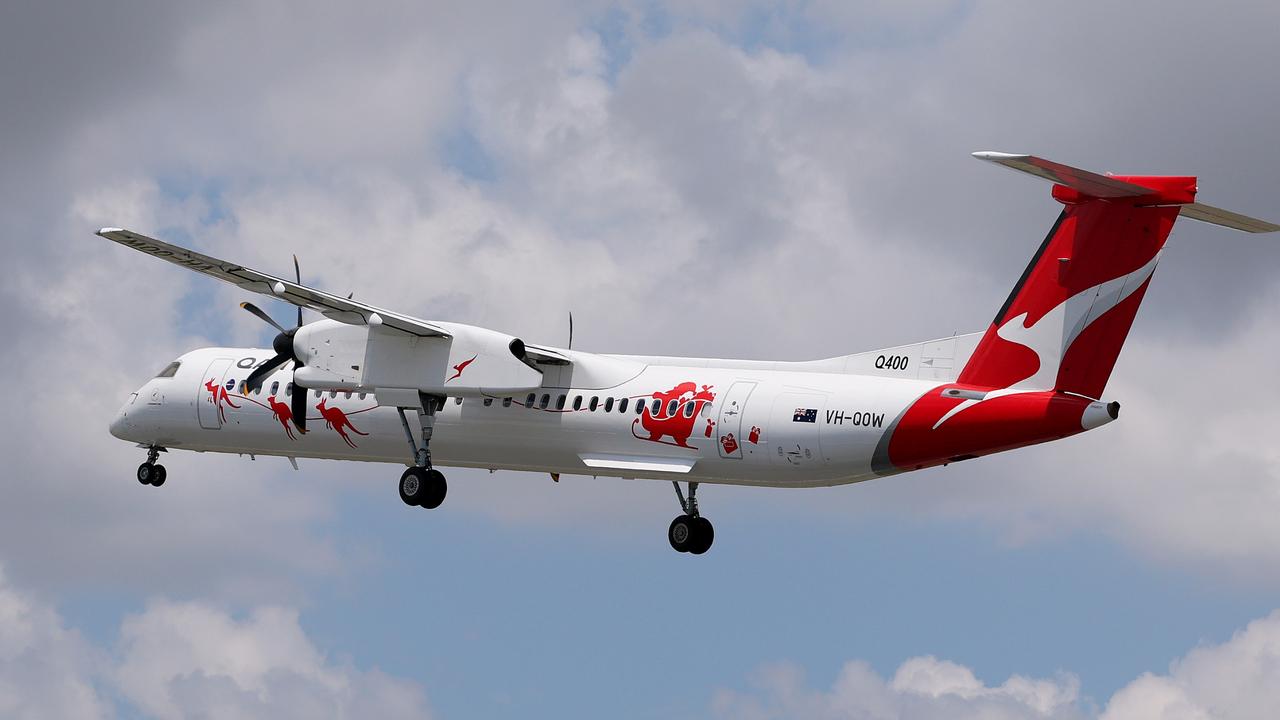 A Qantas Q400 aircraft takes off. Photo: James D. Morgan/Getty Images for Qantas