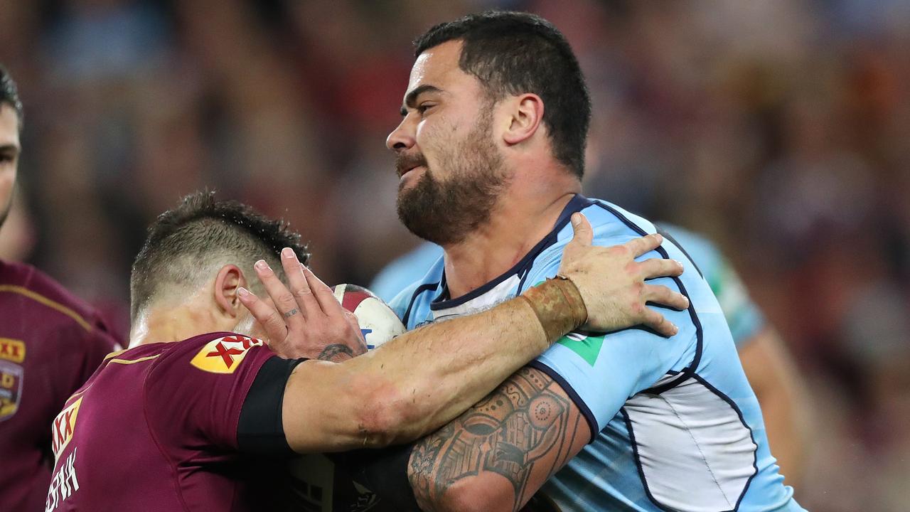 Billy Moore pinpoints a current Blue with the impact of Andrew Fifita. Picture: Brett Costello