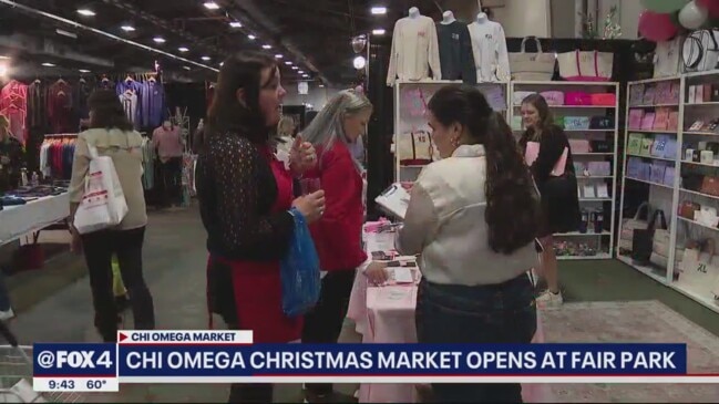 Chi Omega Christmas market opens at Fair Park