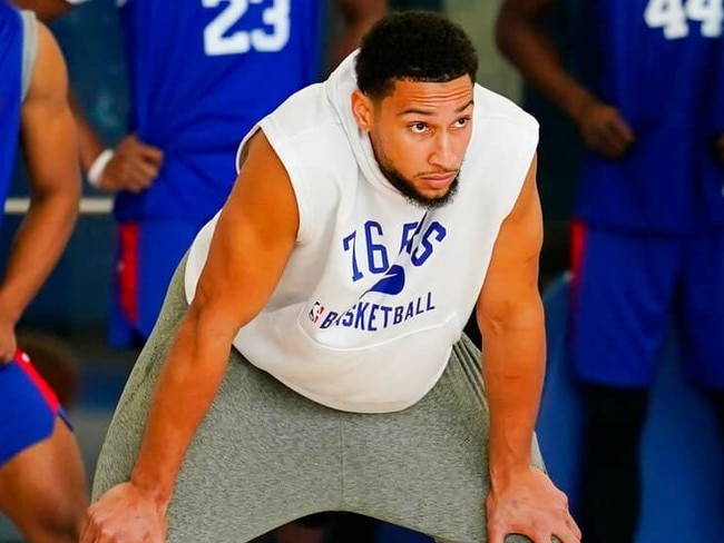 Ben Simmons at 76ers training