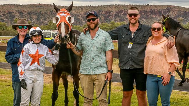 Paul Gardner, Dakota-Lee Gillett, Jeremy Gardner and Josh and Dani Gardner. Picture: Nikki Westover