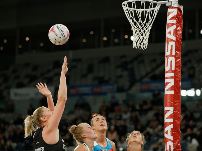 Caitlin Thwaites was almost perfect for the Magpies. Picture: Getty Images