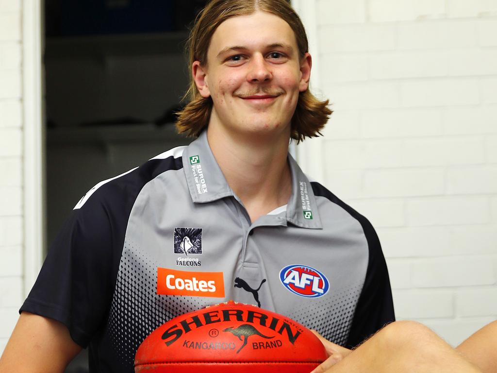 Joe Pike ahead of the 2023 draft. Picture: Alison Wynd