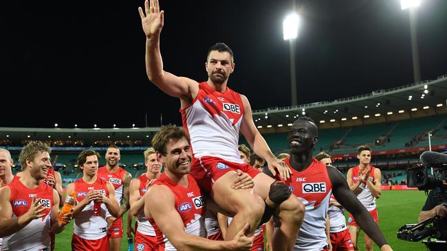 Heath Grundy celebrated his 250th career game in style.