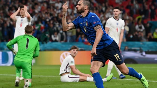 Leonardo Bonucci scored the crucial goal for Italy. Picture: Getty Images