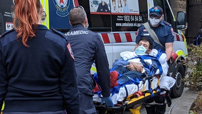 Castlemaine man Shane Robert, 33, collapsed in Bendigo Magistrates' Court in a suspected epileptic fit after being denied bail on Wednesday July 14. Picture: Zizi Averill