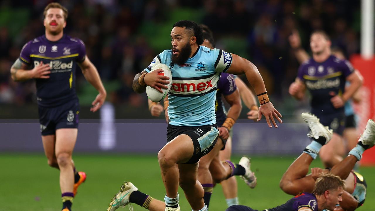 Siosifa Talakai had to mature as a person before he could return to the NRL, with the Sharks star set to bring up an important milestone on Friday night. Picture: Graham Denholm/Getty Images