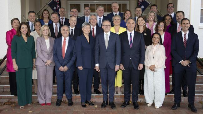 The class photo after the ministerial swearing-in. Picture: NCA NewsWire / Andrew Taylor