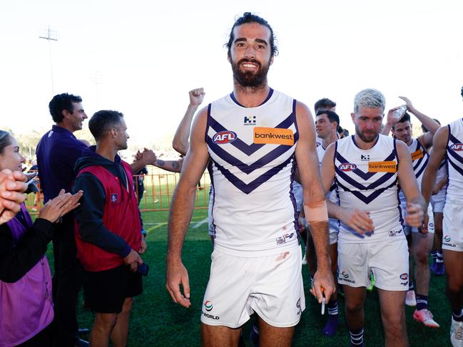 Alex Pearce of the Dockers. (Photo by Michael Willson/AFL Photos via Getty Images)