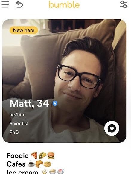 Former Bachelor Matt Agnew is back on Bumble.