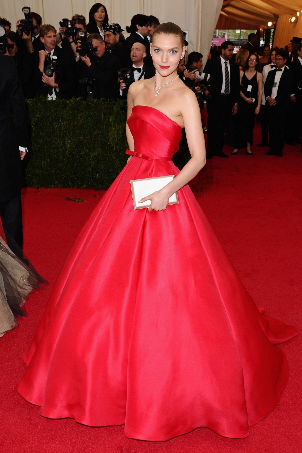 <h2><b>Arizona Muse in Ralph &amp; Russo at the 2014 Met Gala </b></h2><p><b><i>Theme: </i></b><i>Charles James: Beyond Fashion</i></p><p>As elaborate as Ralph &amp; Russo’s creation for Monae in 2017 was, their earlier work for model Arizona Muse at the 2014 Met Gala, inspired by Charles James, was simplicity at its finest. Famed for his sculptural eveningwear, James’s craftsmanship inspired many a ball gown on the night, including Muse’s; she paired her strapless scarlet dress with Gucci heels, purchased on the day by her partner, and a diamond necklace from DeBeers.</p><p><a href="https://www.newsletters.news.com.au/vogue"><i>Sign up to the Vogue newsletter</i></a></p><p><b>Subscribe to become a </b><b><i>Vogue</i></b> <b>VIP and receive monthly magazine delivery, digital edition access, VIP event invitations, insider content, exclusive offers from our luxury partners and more. </b><a href="https://www.vogue.com.au/vogue-magazine?utm_source=editorialcontent"><b>Subscribe today</b></a></p>