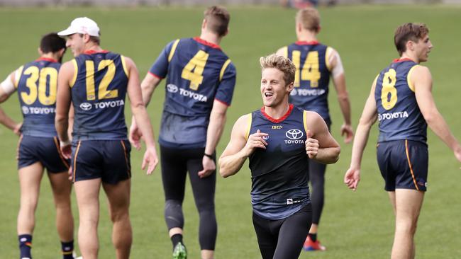 Rory Sloane has ticked all the boxes at Crows’ training so far this week. Picture SARAH REED