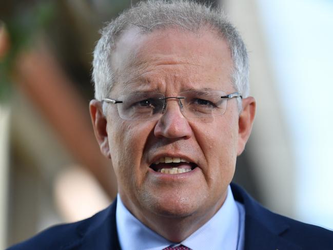 Prime Minister Scott Morrison is seen during a visit to St. Mary's train station in Sydney, Monday, March 11, 2019. NSW voters will go to the polls on March 23 for the state election. (AAP Image/Dean Lewins) NO ARCHIVING