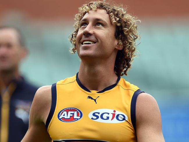 09/05/15 - Matt Priddis at West Coast Eagle training at Adelaide Oval before their clash against Port Adelaide. Photo Tom Huntley