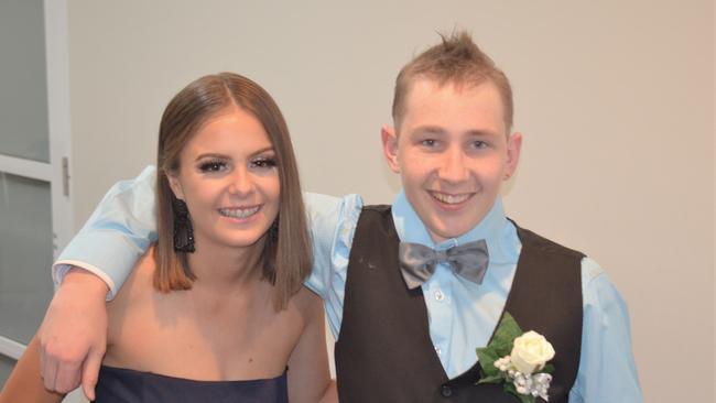 Tiaha Tyler and Lachlan Coghlan Warwick State High formal 2019.