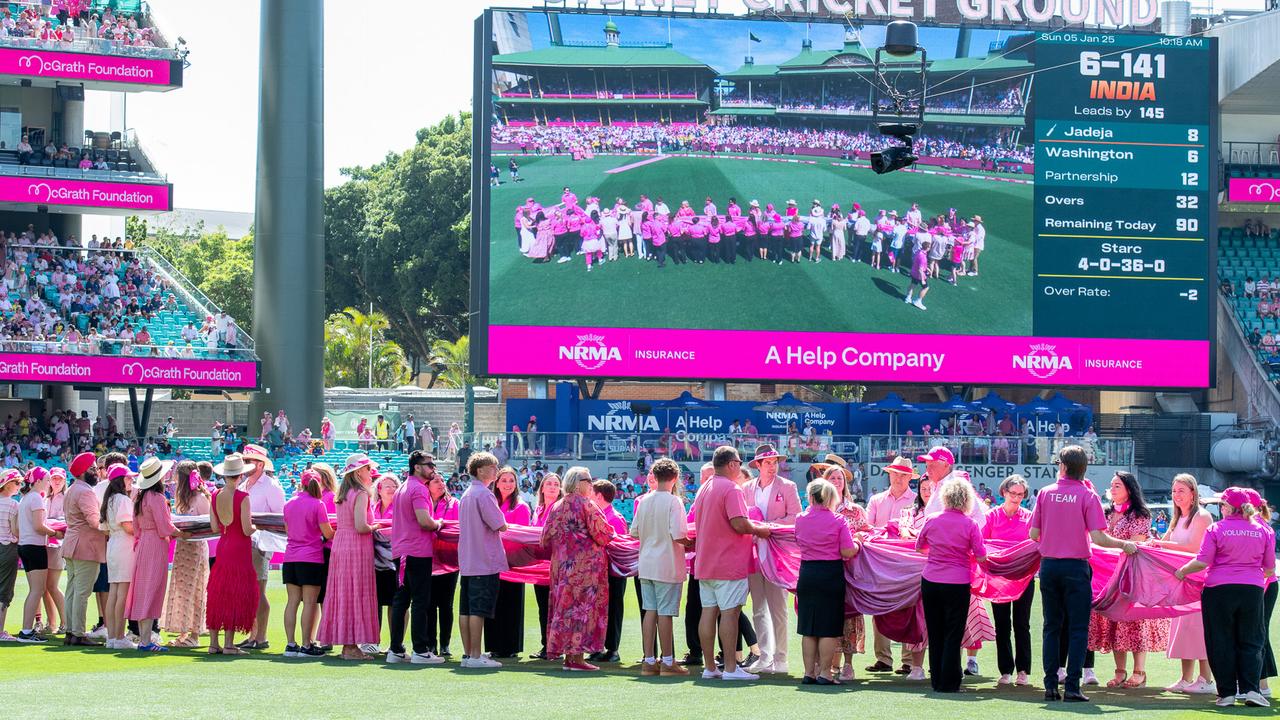 New Years Test: Australia Vs India at the SCG Pink Test ceremony day 3 of Australia vs. India test match. Picture Thomas Lisson