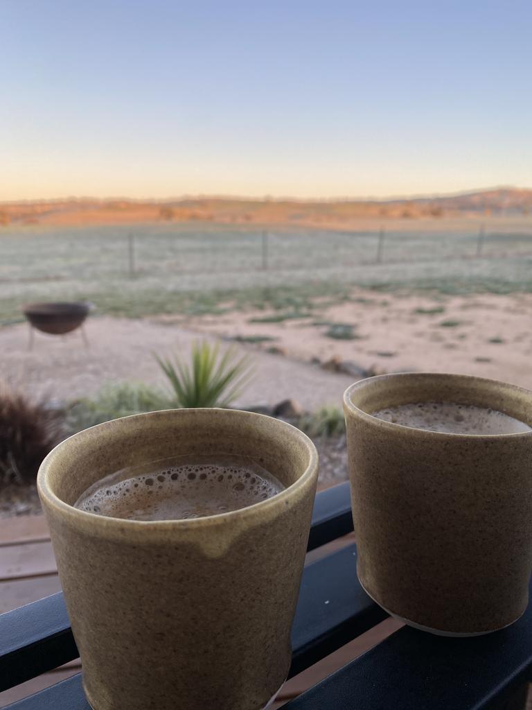 The cabins are stocked with plenty of coffee pods and some locally sourced produce to make breakfast at home.