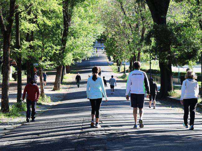 Rome residents enjoy the Villa Borghese park as lockdown restrictions ease. Picture: Getty Images.