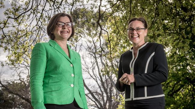 Australian Council of Trade Unions president Ged Kearney with Brunswick Labor MP Jane Garrett with. Garrett is seeking preselection for Western Metropolitan upper house seat, while Kearney will seek preselection for Brunswick. Picture: Jake Nowakowski