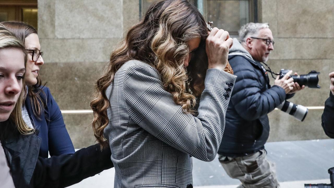 Young departing the courthouse earlier this week. Picture: John Minchillo/AP