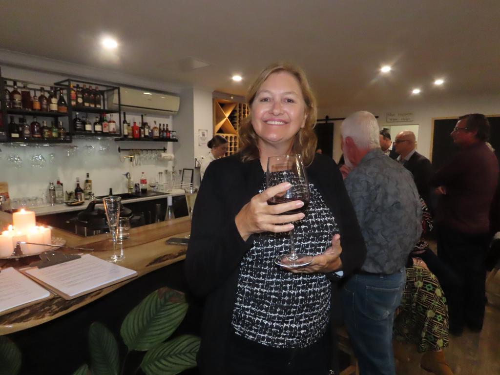 Kim Parnell from What's On Fraser Coast at the opening of Tannins at Torquay.