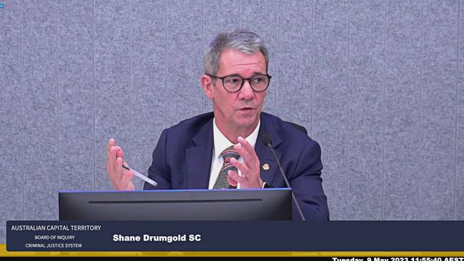 ACT prosecutor Shane Drumgold SC speaking on day two of public hearings.