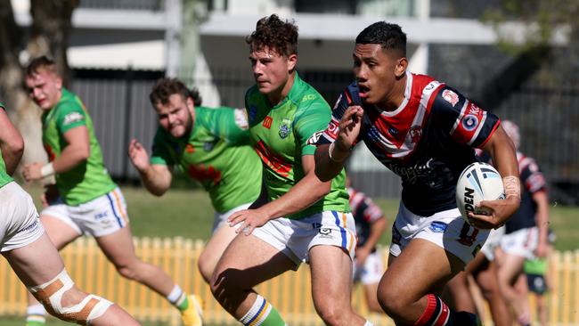 Jordan Swann has been a tryscoring machine this season for the Roosters. Picture: Damian Shaw