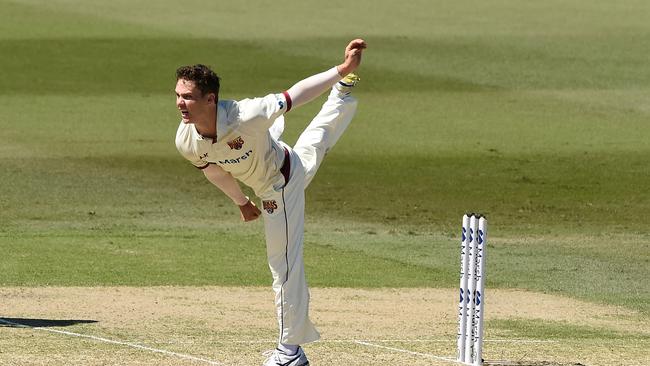 Mitch Swepson spun the Bulls to victory in the Sheffield Shield final. Picture: Getty