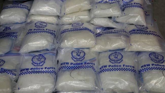 The drugs seized by border force officers were worth $155 million. Picture: NSW Police