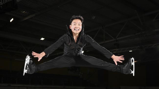 SA figure skater Andy Yao experienced a breakout in 2019 and has been competing overseas since. Picture: Sarah Reed