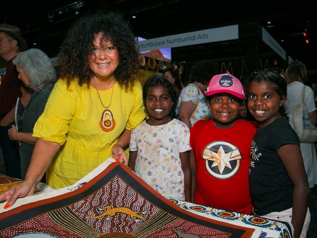 Senator Malarndirri McCarthy at the 2023 Darwin Aboriginal Art Fair. Picture: Leicolhn McKellar.