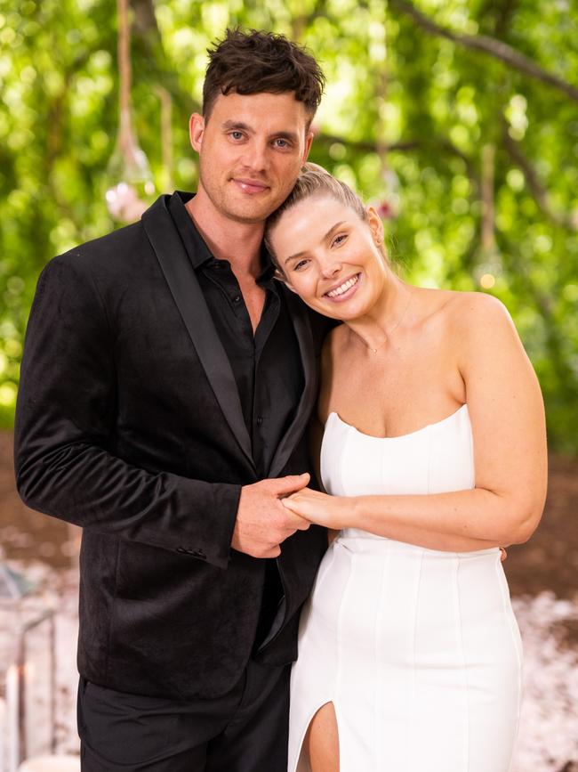 Jackson Lonie and Olivia Frazer met on MAFS. Picture: Channel 9