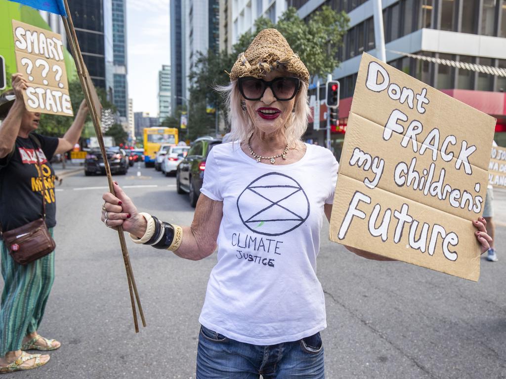 Extinction Rebellion ‘spring rebellion’ protests in Brisbane. Picture: Glenn Hunt/AAP